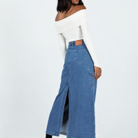 Harben Denim Maxi Skirt