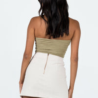 The Lola Mini Skirt Oatmeal