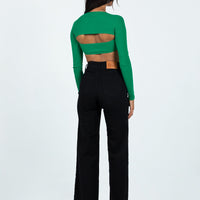 Vamp Wide Leg Denim Jeans Black