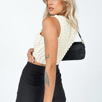 Easton V Front Mini Skirt Black