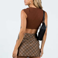 Davenport Mini Skirt Brown