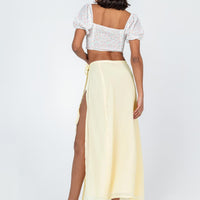 Tie Breaker Maxi Skirt Yellow