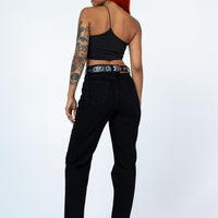 Raquelle Straight Leg Denim Jeans Black