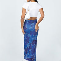 Starry Midi Skirt Blue