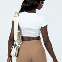 Kim Rib Bike Shorts Beige