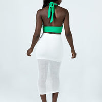 Melika Midi Skirt White