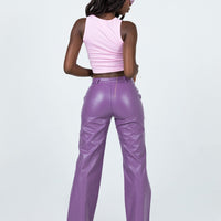 Ashlea PU Pants Purple