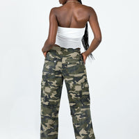 Fallout Mid Rise Cargo Pants Camouflage