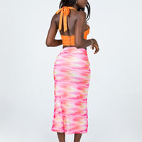 Sunset Trip Midi Skirt Pink