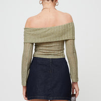 Sawan Pleated Denim Mini Skirt Dark Wash