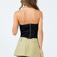 Leon Cargo Mini Skirt Beige