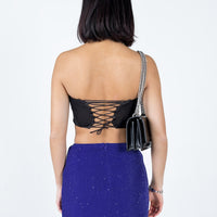Selby Mini Skirt Blue Glitter