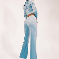 Velour Track Pant Blue