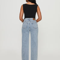 Karlina High Rise Straight Leg Jean Light Wash