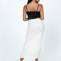The Samma Midi Skirt White