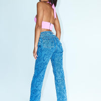 The Ragged Priest Crush Denim Jeans Blue