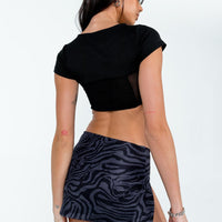 The Bekah Mini Skirt Black