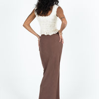 Jodie Maxi Skirt Brown