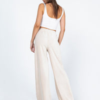 Motel Obeli Trouser Rib Cream