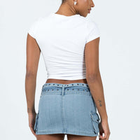 Iconic Cargo Mini Skirt Denim