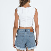 Andry Shorts Mid Wash Denim
