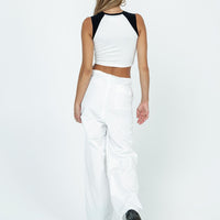 Austin Parachute Pants White