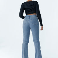Mish High Rise Flare Jean Denim