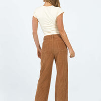 Kalinda Jeans Tan Cord