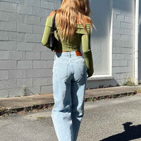 Booran Wide Leg Light Wash Denim Jean