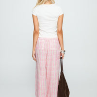 Beach House Pants Pink Stripe