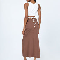 Siana Maxi Skirt Brown