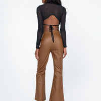 Harvey PU Pants Brown