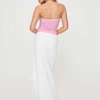 Amarie Ruffle Maxi Skirt White