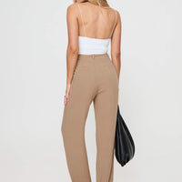 Brenda Linen Blend Pants Beige