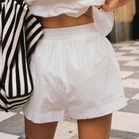 Dobby Shorts White