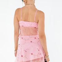 Rosen Mini Skirt Pink Floral