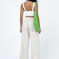 Louis Linen Blend Pants Beige Petite