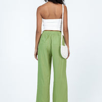 Louis Linen Blend Pants Light Green