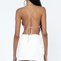 Addyson Cargo Mini Skirt White