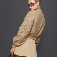 Calianna Pleated Mini Skort Camel