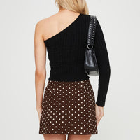 Selby Mini Skirt Brown Polka Dot