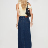 Saige Denim Maxi Skirt Mid Wash