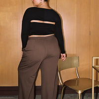 Archer Pants Dark Brown Curve