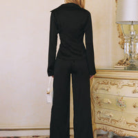 Toddy Satin Trouser Black