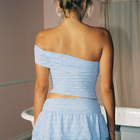 Believe In Paradise Mesh Mini Skort Blue