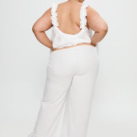 Santabelle Frill Pants White Curve