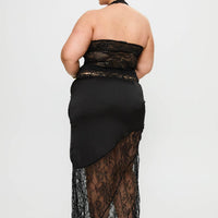 Castelli Lace Maxi Skirt Black Curve