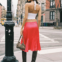 Musemeci Midi Skirt Red