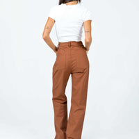 Carissa Wide Leg Denim Jeans Brown