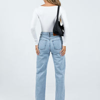 Delmore Straight Leg Jeans Mid Wash Denim